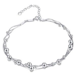 925 Sterling Silver Bead Chain Bracelet